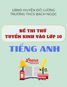 Đề thi thử tuyển sinh vào lớp 10 môn Tiếng Anh năm 2025-2026 - Trường THCS Bạch Ngọc, Đôn Lương