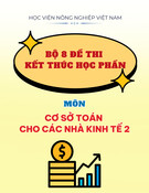 Bộ 8 đề thi kết thúc học phần môn Cơ sở Toán cho các nhà kinh tế 2 năm 2020 - Học viện Nông nghiệp Việt Nam