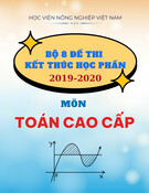 Bộ 8 đề thi kết thúc học phần môn Toán cao cấp năm học 2019-2020 - Học viện Nông nghiệp Việt Nam