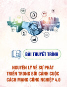 Bài thuyết trình Vận dụng nguyên lý về sự phát triển trong bối cảnh cuộc cách mạng công nghiệp 4.0 hiện nay