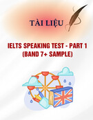 IELTS Speaking Test - Part 1 (Band 7+ Sample)
