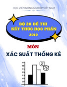 Bộ 20 đề thi kết thúc học phần môn Xác suất thống kê năm học 2019 có đáp án - Học viện Nông nghiệp Việt Nam