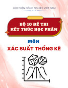 Bộ 10 đề thi kết thúc học phần môn Xác suất thống kê năm học 2016-2017 có đáp án - Học viện Nông nghiệp Việt Nam