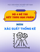 Bộ 4 đề thi kết thúc học phần môn Xác suất thống kê năm học 2017 - Học viện Nông nghiệp Việt Nam