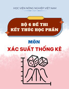 Bộ 6 đề thi kết thúc học phần môn Xác suất thống kê năm học 2015 - Học viện Nông nghiệp Việt Nam