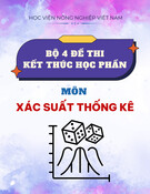 Bộ 12 đề thi kết thúc học phần môn Xác suất thống kê năm 2018 có đáp án - Học viện Nông nghiệp Việt Nam