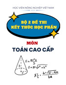 Bộ 2 đề thi kết thúc học phần môn Toán cao cấp năm 2015 - Học viện Nông nghiệp Việt Nam