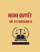Nghị quyết 217/2025/QH15
