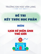 Đề thi kết thúc học phần học kì 1 môn Lịch sử điện ảnh thế giới năm 2024-2025