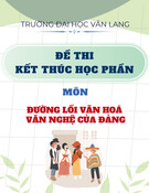 Đề thi kết thúc học phần học kì 1 môn Đường lối văn hoá văn nghệ của Đảng năm 2024-2025