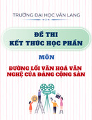 Đề thi kết thúc học phần học kì 2 môn Đường lối văn hoá văn nghệ của Đảng Cộng sản năm 2024-2025