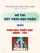 Đề thi kết thúc học phần học kì 2 môn Tinh hoa Triết học Đông - Tây năm 2024-2025