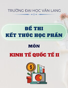 Đề thi kết thúc học phần học kì 1 môn Kinh tế quốc tế II năm 2024-2025 có đáp án (Lần 2)