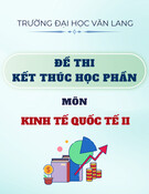 Đề thi kết thúc học phần học kì 2 môn Kinh tế quốc tế II năm 2024-2025 có đáp án (Lần 1)