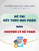 Đề thi kết thúc học phần học kì 2 môn Nguyên lý kế toán năm 2024-2025 có đáp án (Lần 1)