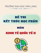Đề thi kết thúc học phần học kì 1 môn Kinh tế quốc tế II năm 2024-2025 có đáp án (Lần 1)