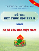 Đề thi kết thúc học phần học kì 1 môn Cơ sở văn hóa Việt Nam năm 2024-2025 có đáp án