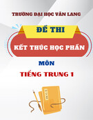 Đề thi kết thúc học phần học kì 2 môn Tiếng Trung 1 năm 2024-2025 có đáp án (Đề 1)