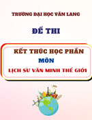 Đề thi kết thúc học phần học kì 1 môn Lịch sử văn minh thế giới năm 2024-2025 có đáp án (Đề 1)