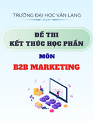 Đề thi kết thúc học phần học kì 2 môn B2B Marketing năm 2024-2025