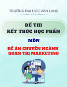 Đề thi kết thúc học phần học kì 2 môn Đề án chuyên ngành Quản trị marketing năm 2024-2025