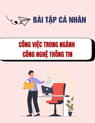 Bài tập cá nhân: Công việc trong ngành Công nghệ thông tin