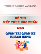 Đề thi kết thúc học phần học kì 1 môn Quản trị quan hệ khách hàng năm 2024-2025