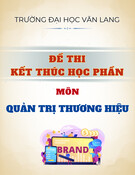 Đề thi kết thúc học phần học kì 1 môn Quản trị thương hiệu năm 2024-2025 (Đề 1)