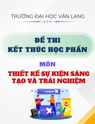 Đề thi kết thúc học phần học kì 2 môn Thiết kế sự kiện sáng tạo và trải nghiệm năm 2024-2025