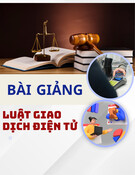 Bài giảng Luật giao dịch điện tử: Chương 3 - Các vấn đề pháp lý của hợp đồng thương mại điện tử