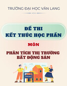 Đề thi kết thúc học phần học kì 2 môn Phân tích thị trường bất động sản năm 2024-2025