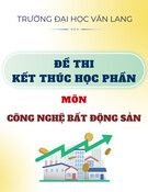 Đề thi kết thúc học phần học kì 1 môn Công nghệ bất động sản năm 2024-2025 có đáp án