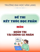 Đề thi kết thúc học phần học kì 2 môn Quản trị tài chính cá nhân năm 2024-2025 có đáp án (Lần 2)