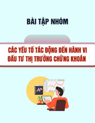 Bài tập nhóm: Các yếu tố tác động đến hành vi đầu tư thị trường chứng khoán của cá nhân tại Thành phố Hồ Chí Minh