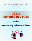 Đề thi kết thúc học phần học kì 1 môn Quan hệ công chúng năm 2024-2025