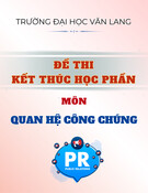Đề thi kết thúc học phần học kì 2 môn Quan hệ công chúng năm 2024-2025