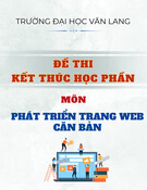Đề thi kết thúc học phần học kì 2 môn Phát triển trang web căn bản năm 2024-2025