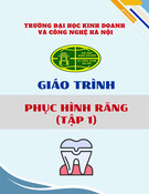 Giáo trình Phục hình răng: Phục hình răng tháo lắp từng phần và toàn bộ (Tập 1)