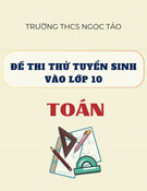 Đề thi thử vào lớp 10 môn Toán năm 2025-2026 có đáp án - Trường THCS Ngọc Tảo, Phúc Thọ