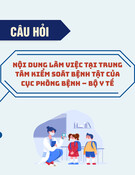 Câu hỏi thảo luận nội dung làm việc tại Trung tâm Kiểm soát bệnh tật của Cục Phòng, chống bệnh - Bộ Y tế