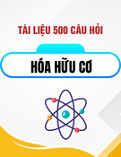 500 câu hỏi trắc nghiệm Hóa hữu cơ: Đề số 6 (Tuyển chọn)