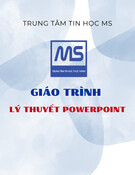 Giáo trình Lý thuyết PowerPoint: Trung tâm Tin học MS [Chuẩn Nhất]