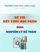 Đề thi Nguyên lý kế toán học kì 2 năm 2024-2025 có đáp án (Lần 1) - Kết thúc học phần