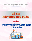 Đề thi Phát triển trang web căn bản học kì 2 năm 2024-2025 (có đáp án)
