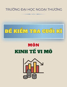 Bài Kiểm Tra Cuối Kì Kinh Tế Vi Mô Đại Học Ngoại Thương (Đề 1) - Tổng Hợp