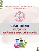 Giáo trình Dược lý Y học cổ truyền Trung cấp - Trường Trung cấp Bách khoa Bình Dương