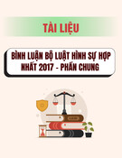 Bình luận Bộ luật Hình sự hợp nhất 2017: Phần chung (mới nhất)