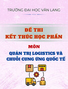Đề thi Quản trị Logistics và chuỗi cung ứng quốc tế học kì 2 năm 2024-2025 có đáp án [Mới nhất]