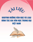 Tài liệu khuynh hướng văn học và loại hình tác gia văn học trung đại Việt Nam