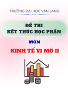 Đề thi Kinh tế vi mô II học kì 2 năm 2024-2025 có đáp án (Đề 1)